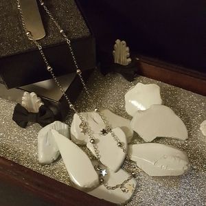 Mineral pyrite gold necklace